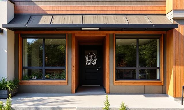 Kōhī no Wa Brewsのモダンな店舗入り口